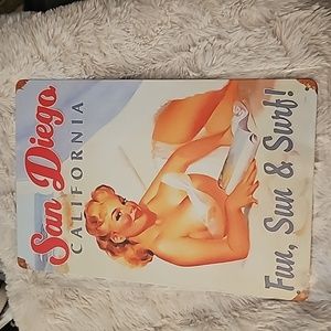 San Diego CA Tin sign